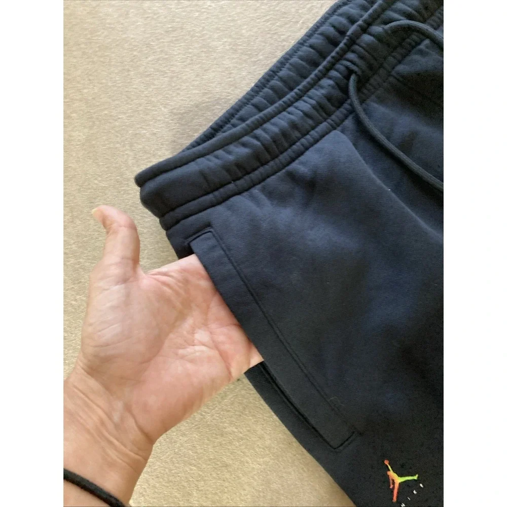 NIKE Jordan MVP Fleece Jogger Pants Sz L Black DV1603-010